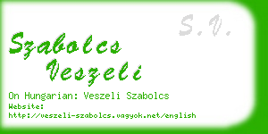 szabolcs veszeli business card